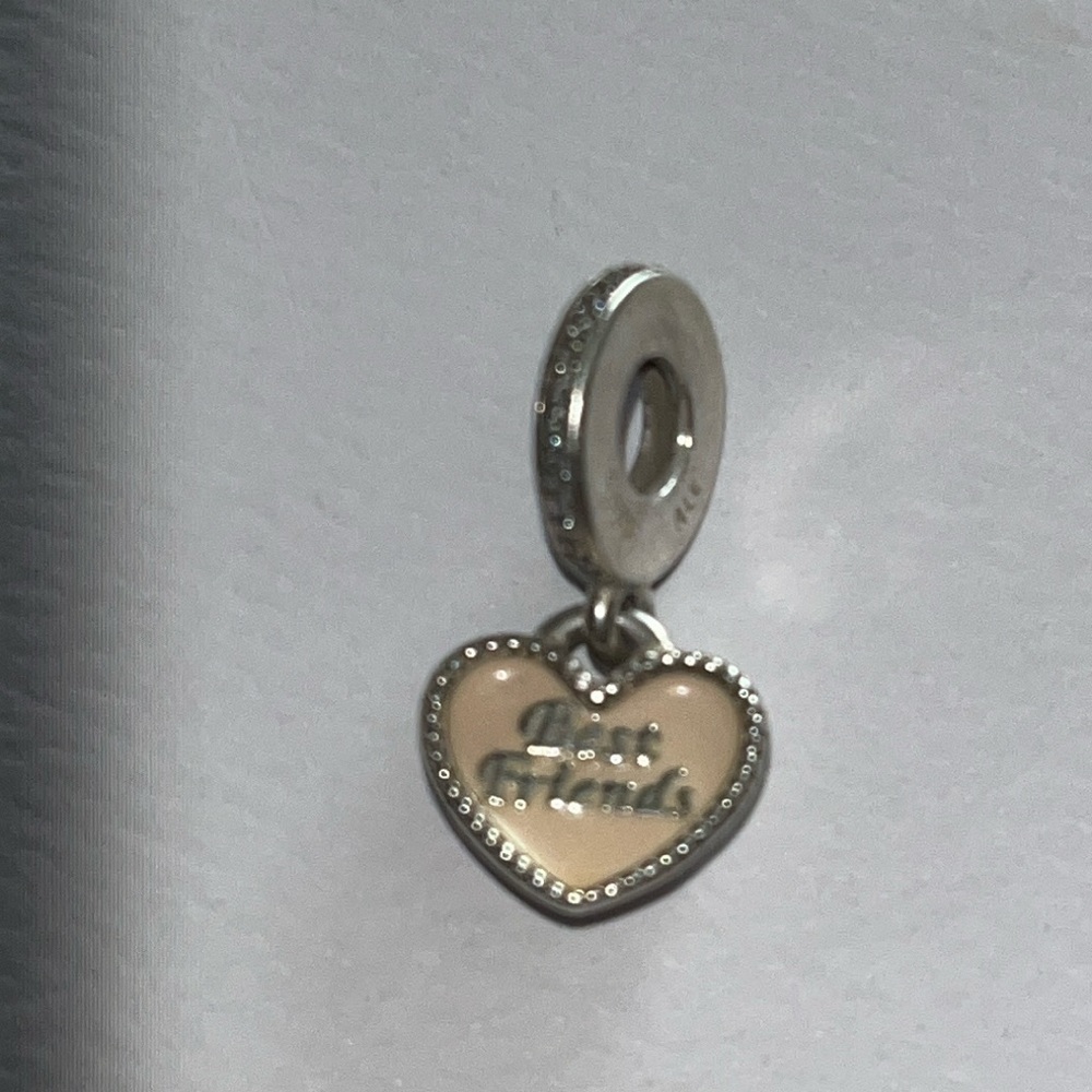 Authentic PANDORA 925 ALE Best Friends Always There Heart Dangle Charm